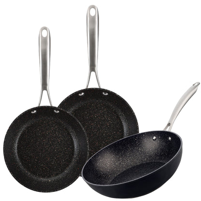 Juego De 2 Sartenes 20-28 + Wok En Aluminio Forjado San Ignacio._0