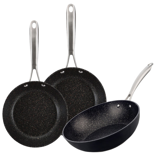 Juego De 2 Sartenes 20-28 + Wok En Aluminio Forjado San Ignacio._0