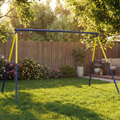Aiyaplay Estructura De Columpio Infantil Metálica Para 2 Columpios 150 Kg Azul_1
