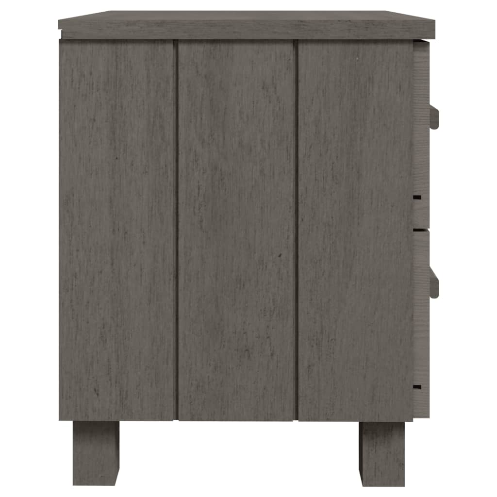 Mesitas Noche 2 Uds Hamar Pino Macizo Gris Claro 40x35x44,5 Cm_3