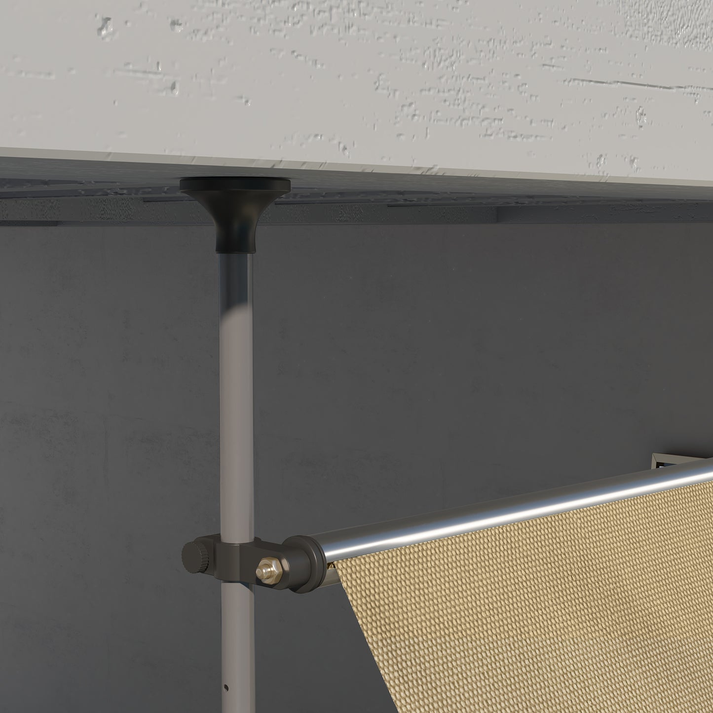 Outsunny Toldo Manual Retráctil 3x1,2 M Altura Ajustable Con Manivela 210-300 Cm_4