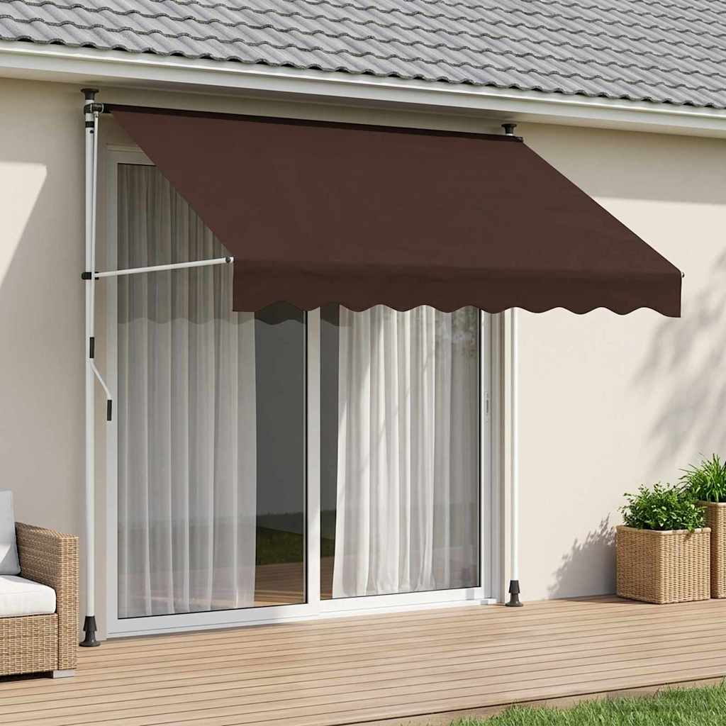 Toldo Retráctil Manual Marrón 350 Cm_1