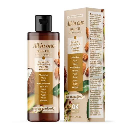 QKnatur - Aceite Corporal All In One - 200ml - Mejora La Apariencia De Cicatrices | Prevención De Manchas Y Estrías_0