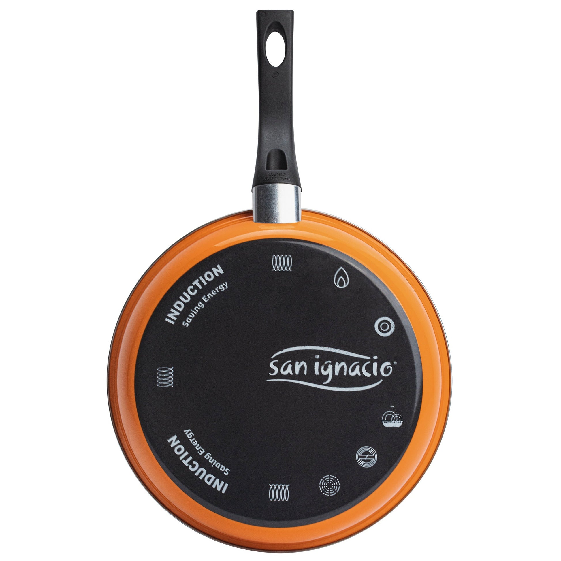 Sarten 18 Cm San Ignacio Valencia De Acero Al Carbono En Color Naranja