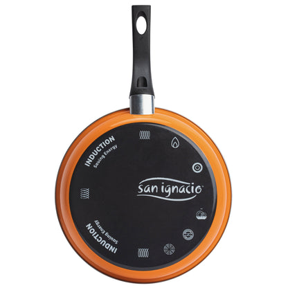 Sarten 18 Cm San Ignacio Valencia De Acero Al Carbono En Color Naranja
