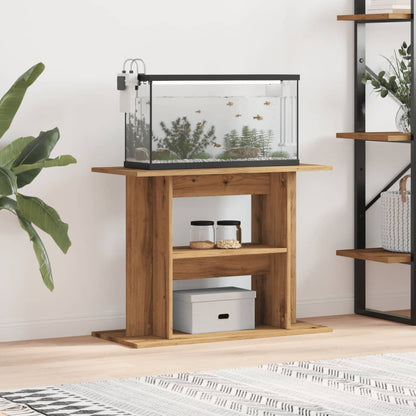 Vidaxl Soporte Para Acuario De Roble Artesanal, 80 X 35 X 60 Cm, Madera De Ingeniería_1