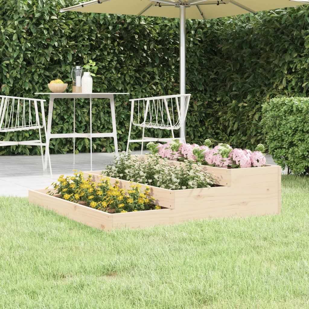 Jardinera De Madera Maciza De Pino 107x107x27 Cm_1