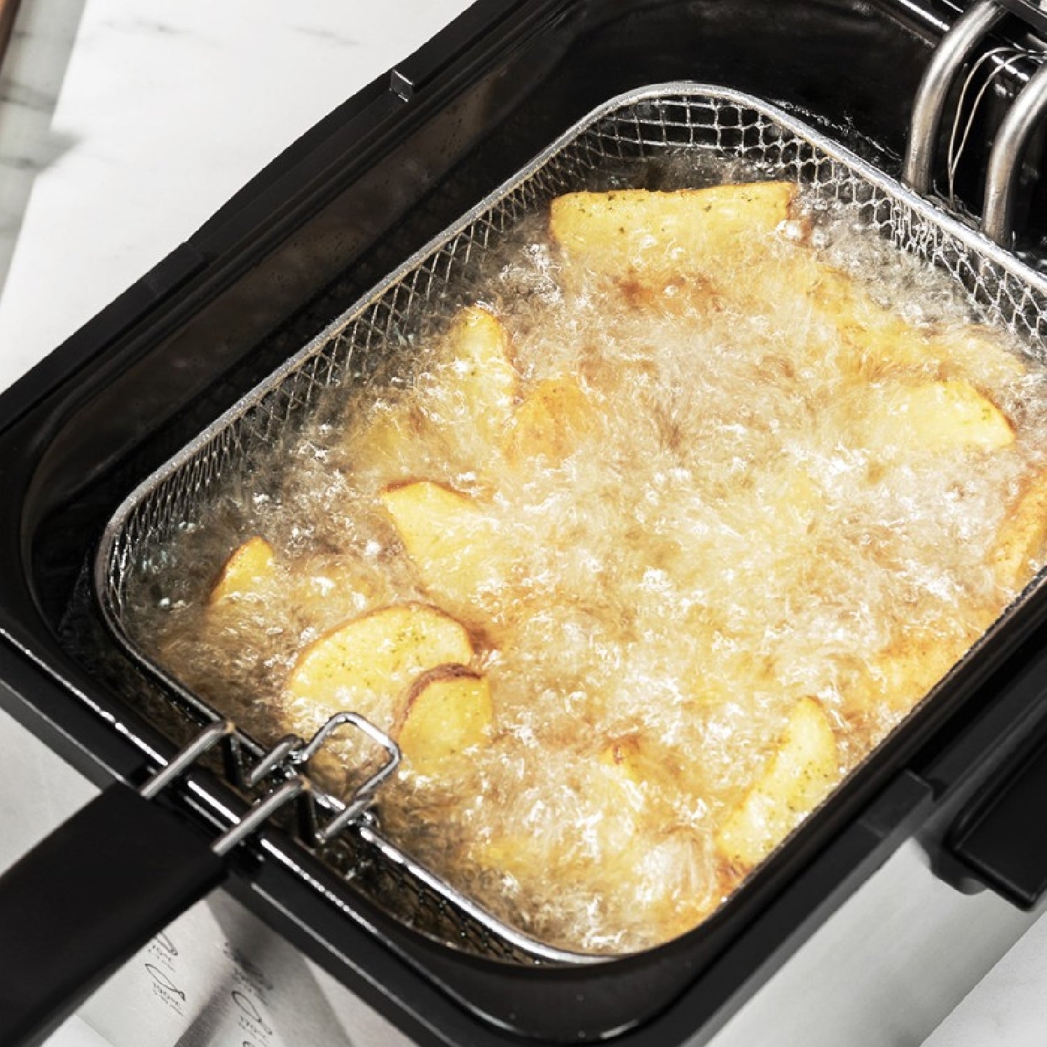 Freidora Eléctrica Cleanfry Infinity 3000 De Acero Inoxidable, 3 Litros De Capacidad De Aceite, Filtro Oilcleaner, 2400 W, Temporizador De 30 Minuto_1