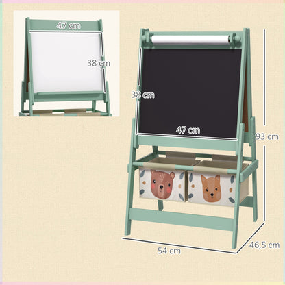 Caballete Para Niños Aiyaplay Mdf, Madera De Pino Verde 54x46.5x93 Cm_2