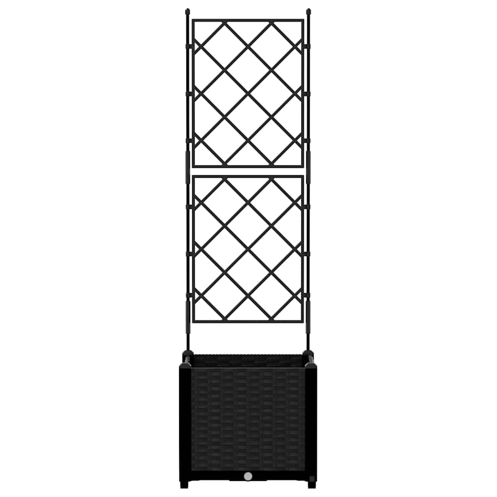 Vidaxl Maceta De Jardín Con Enrejado Negro 40 X 40 X 143 Cm Pp_3