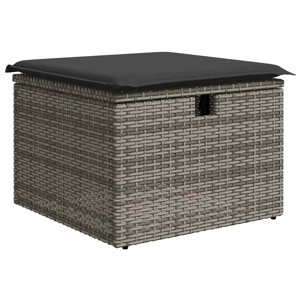 Set De Sofás De Jardín Y Cojines 8 Piezas Ratán Sintético Gris / Vetonek_0