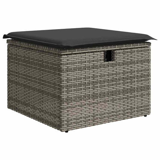 Set De Sofás De Jardín Y Cojines 8 Piezas Ratán Sintético Gris / Vetonek_0