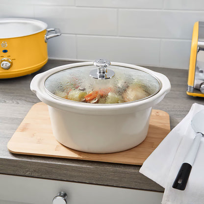 Swan Retro Olla Cocción Lenta, 3,5l, Recipiente Extraíble Antiadherente Cerámica Libre Pfoa, Sf17021yelneu, Amarillo_2