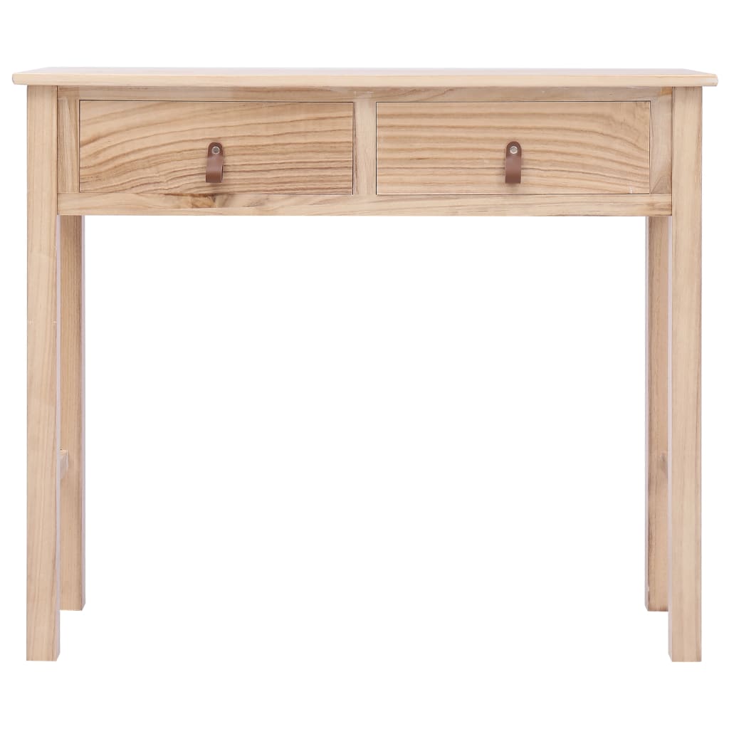 Mesa Consola De Madera Color Natural 90x30x77 Cm_1