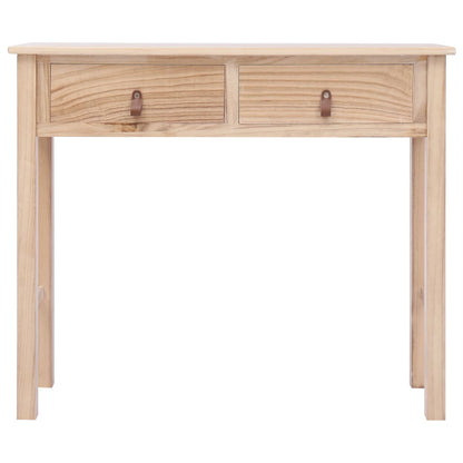 Mesa Consola De Madera Color Natural 90x30x77 Cm_1