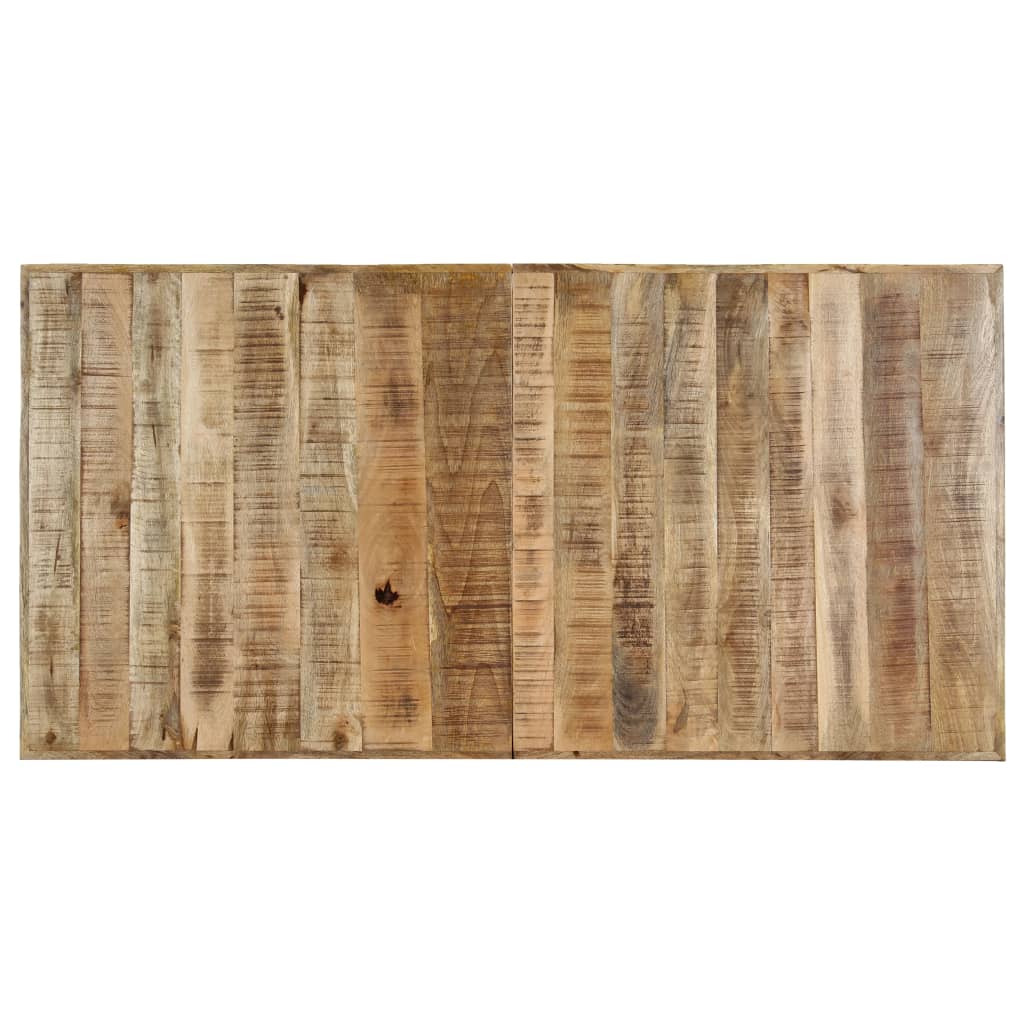 Mesa De Comedor Madera Maciza De Mango Rugosa 140x70x75 Cm_4