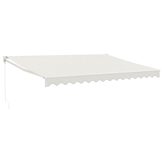 Toldo Retráctil Aluminio Y Tela Color Crema 4x3 M_0