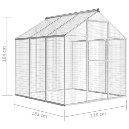 Vidaxl Pajarera De Exterior De Aluminio 183x178x194 Cm_2