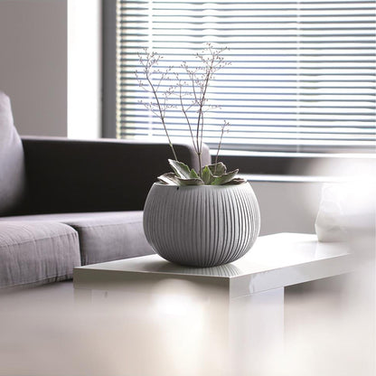 2x Prosperplast Beton Bowl De Plástico Con Depósito En Color Cemento Negro, 11 (alto) X 14,4 (ancho) X 14,4 (profundo) Cms_4