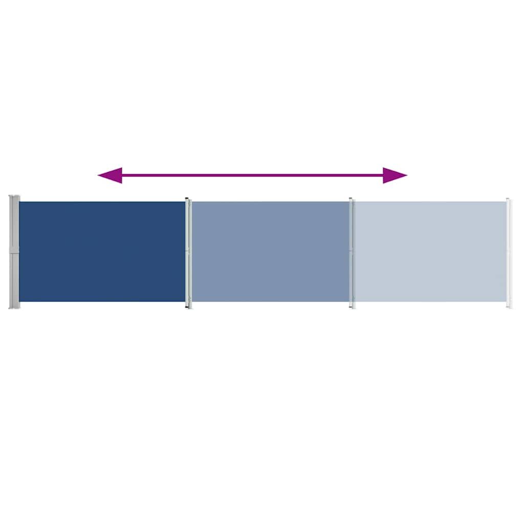 Vidaxl Toldo Lateral Retráctil Para Patio Azul 140x600 Cm_3