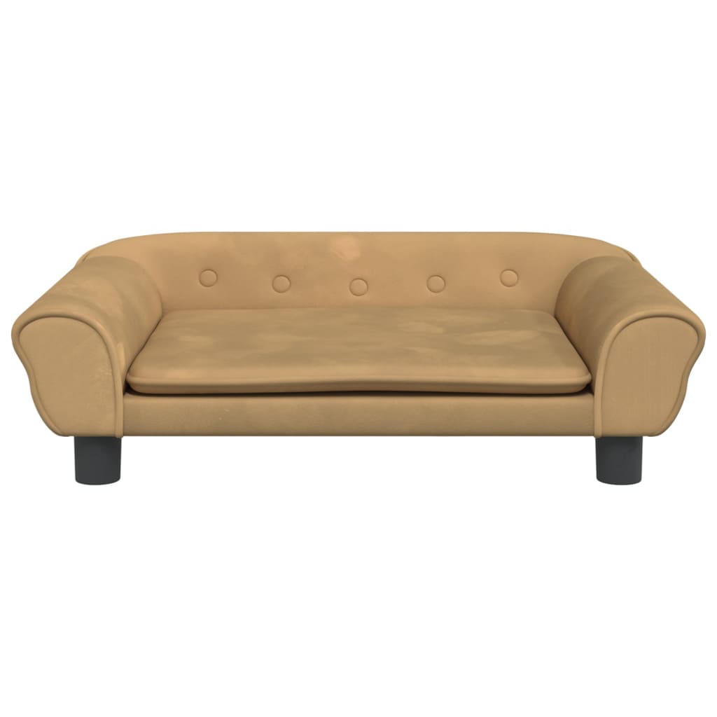 Cama Para Perros De Terciopelo Marrón 70x48x22 Cm / Vetonek_0