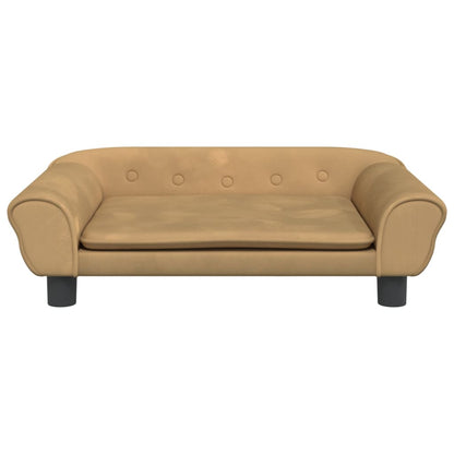 Cama Para Perros De Terciopelo Marrón 70x48x22 Cm / Vetonek_0