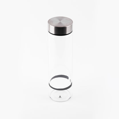 Botella De Agua En Borosilicato Tapón De Rosca 600ml Negro/transparente Scalpers Home_2