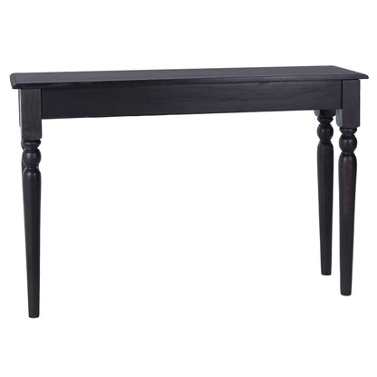 Mesa Consola De Madera Maciza De Caoba Negro Claro 110x30x75 Cm_2