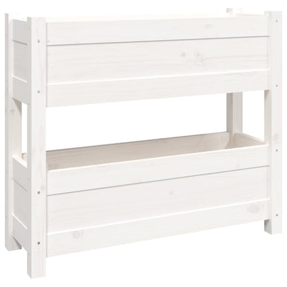 Jardinera De Madera Maciza De Pino Blanco 77x25x66 Cm_0