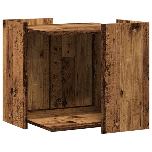 Vidaxl Mueble Arenero De Gatos Madera Ingeniería Envejecida 53x53x51cm_0