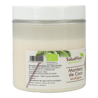 Manteca de coco 225 g, Salud Viva