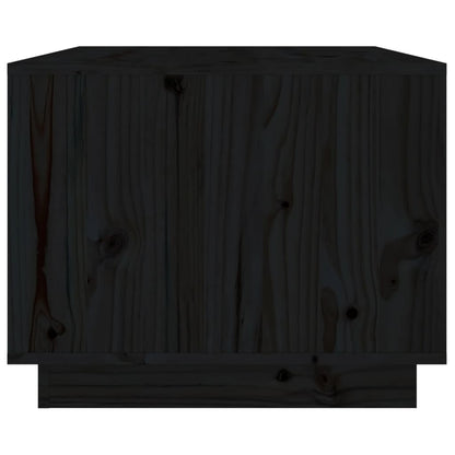 Mesa De Centro Madera Maciza De Pino Negro 80x50x40 Cm_4