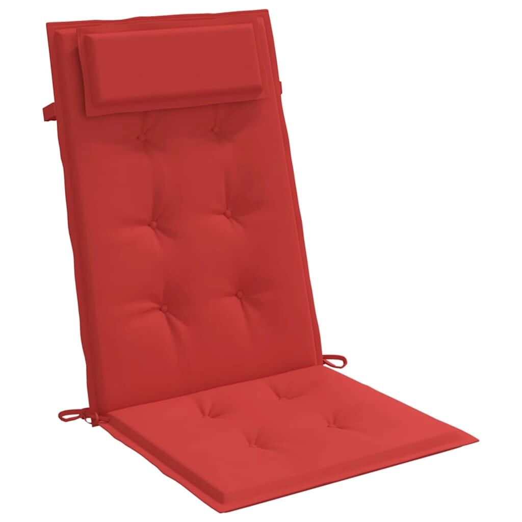 Vidaxl Cojines De Silla Con Respaldo Alto 4 Uds Tela Oxford Rojo_3