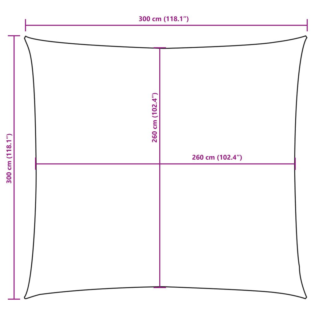Vidaxl Toldo De Vela Cuadrado Tela Oxford Gris Taupe 3x3 M_2