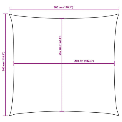 Vidaxl Toldo De Vela Cuadrado Tela Oxford Marrón 3x3 M_2