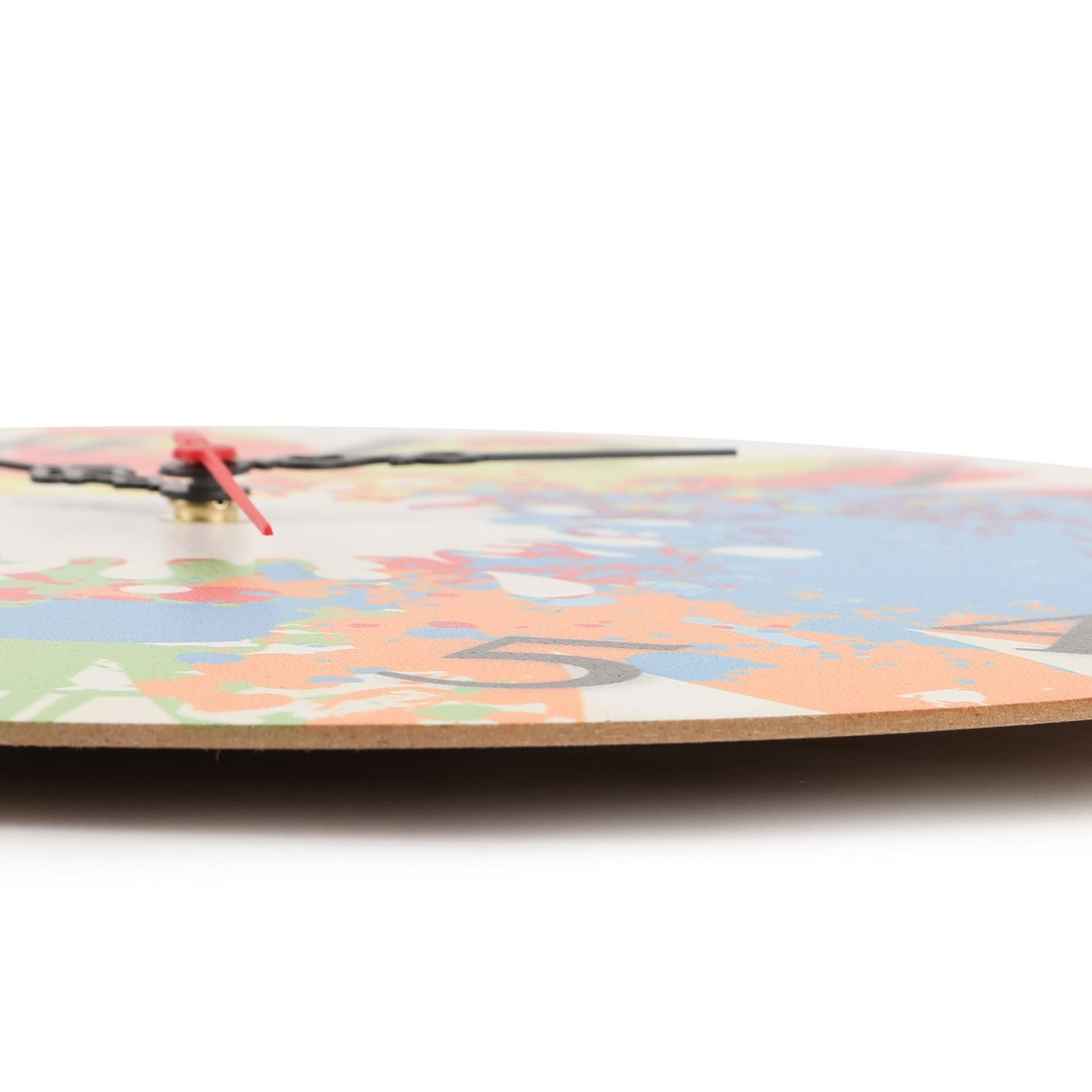 Reloj Decorativo Multicolor Mdf De Pared_4