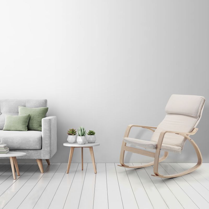 Mecedora Balancín Giro Madera, Beige, 66 X 95 X 92cm_1