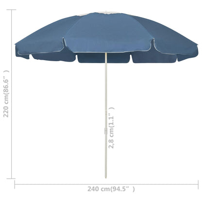 Sombrilla De Playa Azul 240 Cm_4