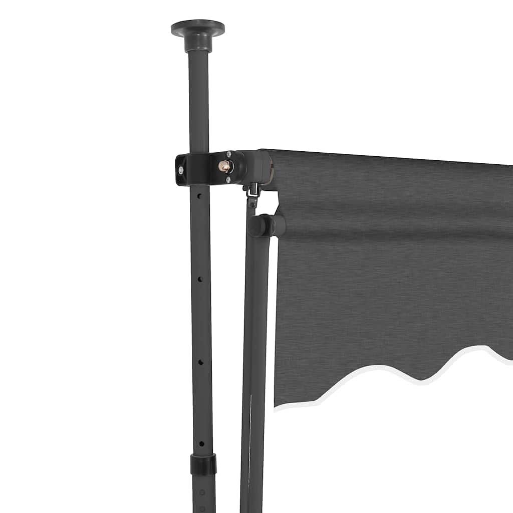 Toldo Manual Retráctil Con Led Gris Antracita 400 Cm_3