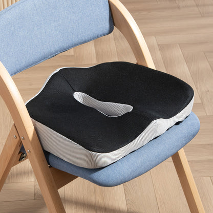 Cojín De Asiento Homcom Malla, Espuma Viscoelástica Negro 44x39x13 Cm_4