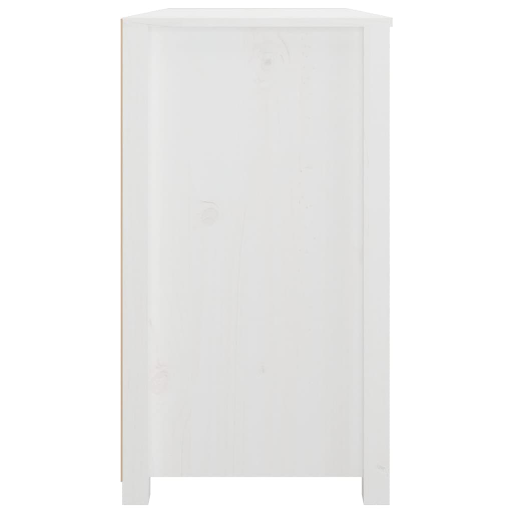 Armario Auxiliar De Madera Maciza De Pino Blanco 100x40x72 Cm / Vetonek_1