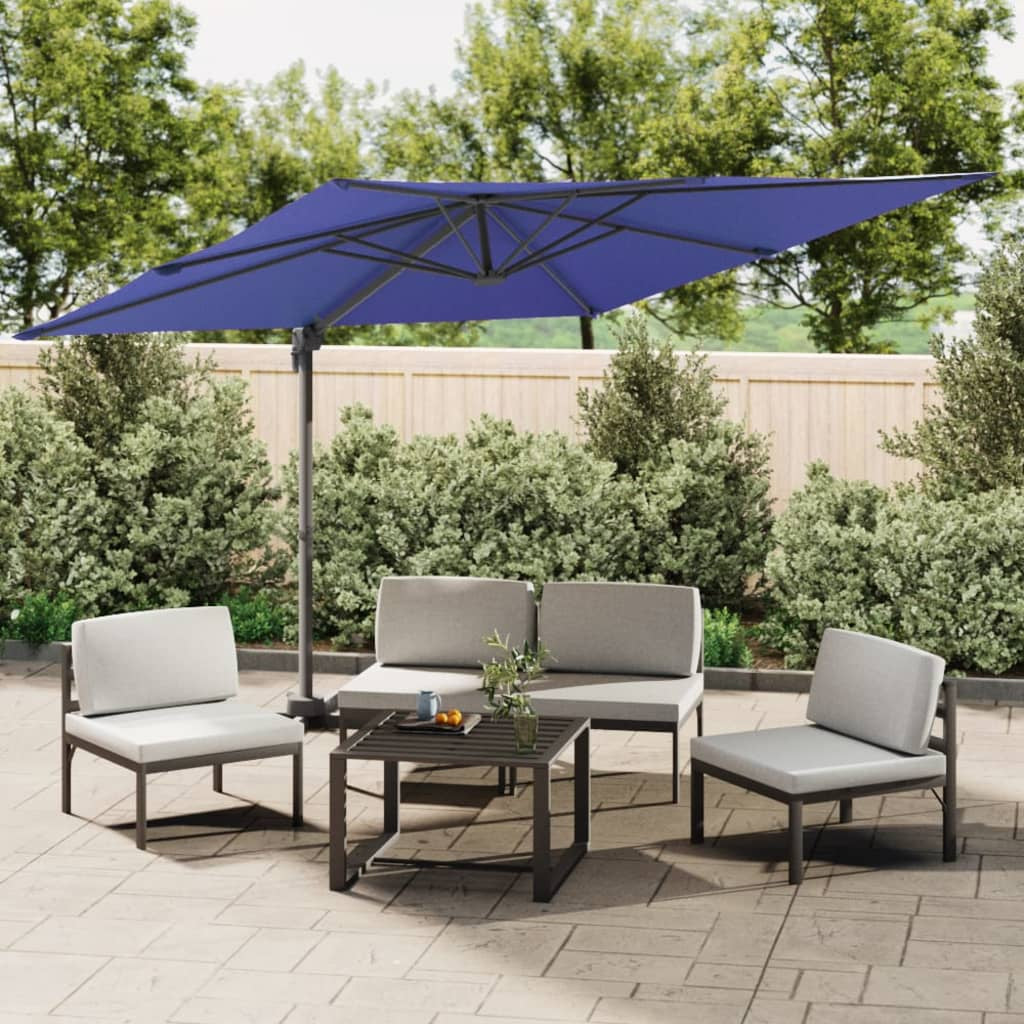 Vidaxl Sombrilla Voladiza Con Leds Azul Azure 400x300 Cm_1