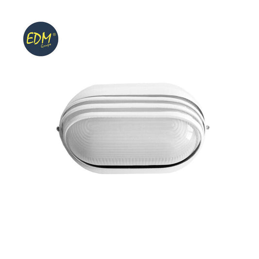 Aplique Aluminio Ip54 Oval Blanco E27 60w Modelo Vinyols_0