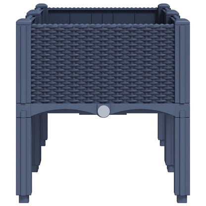 Jardinera Con Patas Pp Azul Gris 80x40x42 Cm_3
