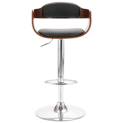 Taburete De Cocina Madera Contrachapada Y Tela Gris_0