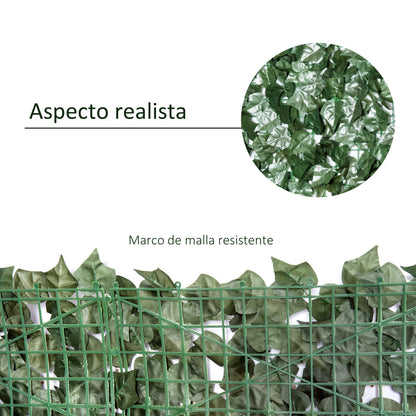 Outsunny Seto Artificial Rollo 3x1,5m Pantalla Cerca De Privacidad Balcón Valla_5