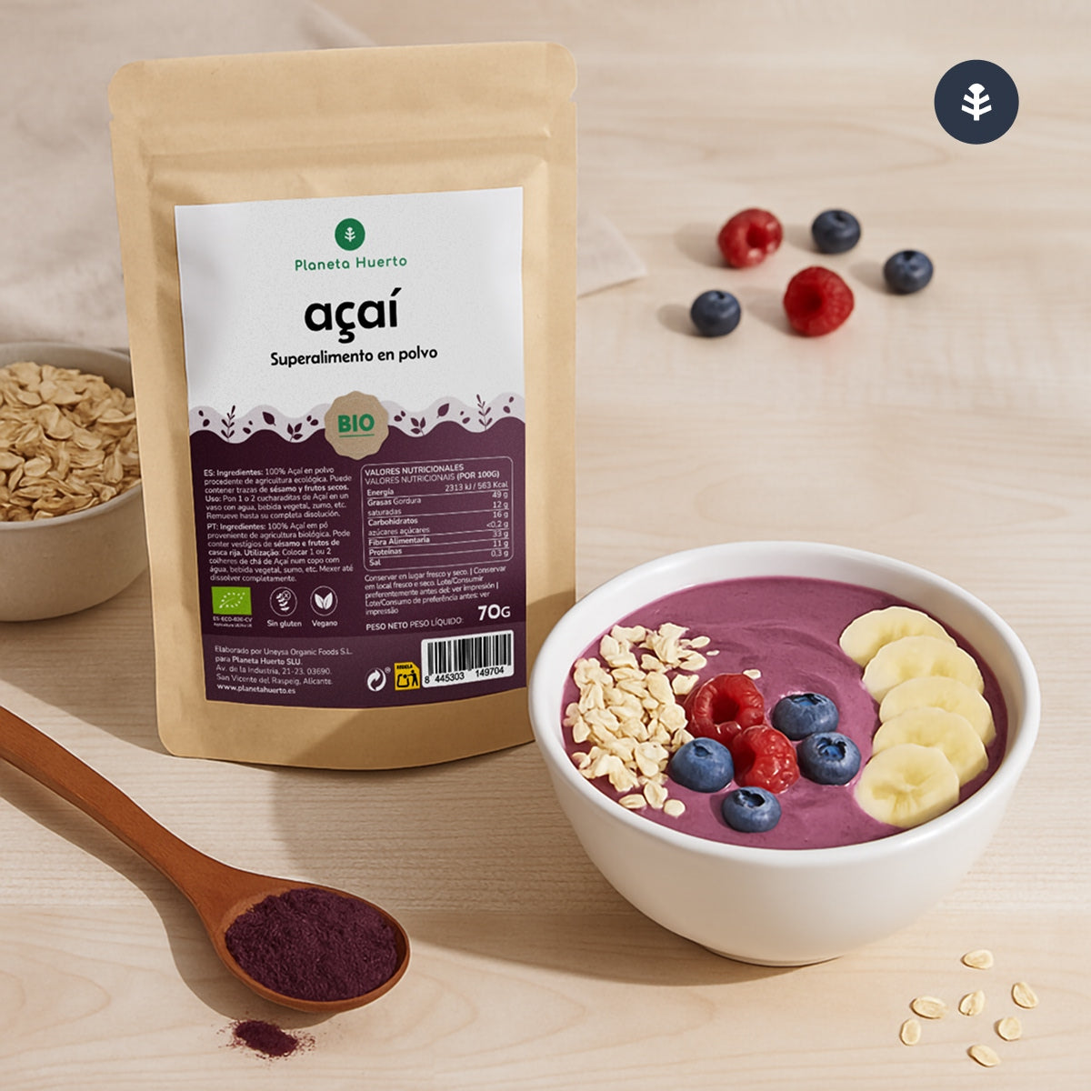 Açaí en polvo ECO Planeta Huerto 70 gr