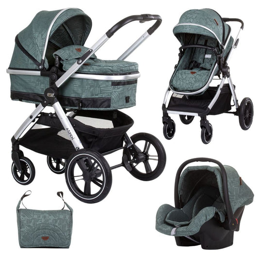 Carrito De Bebé Trío Convertible Aspen Hasta 22 Kg Aloe_0