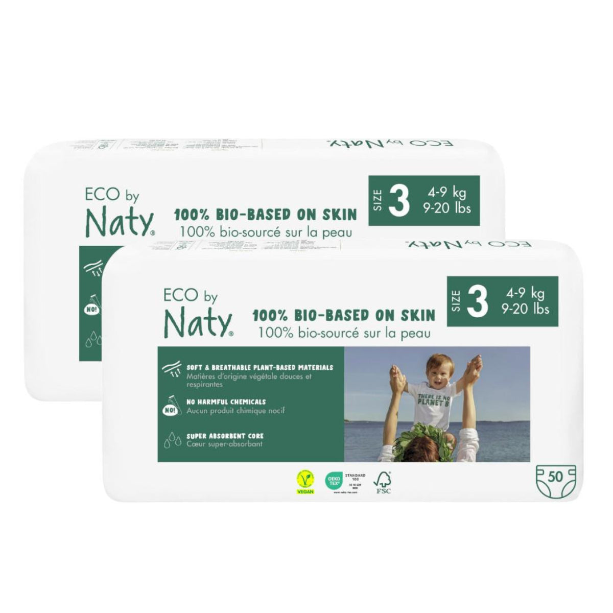 Pack Pañales Talla Nº 3 (4-9kg) Naty  100 uds