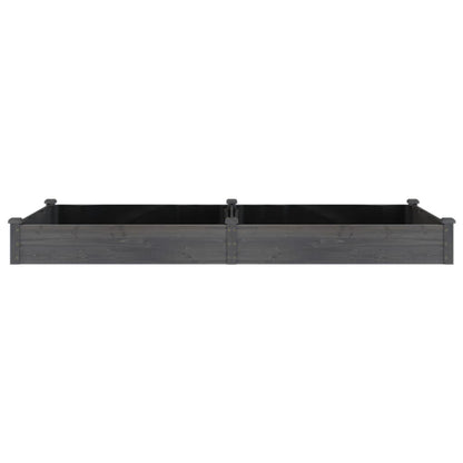 Jardinera Arriate Con Forro Madera Abeto Gris 240x120x25 Cm_3